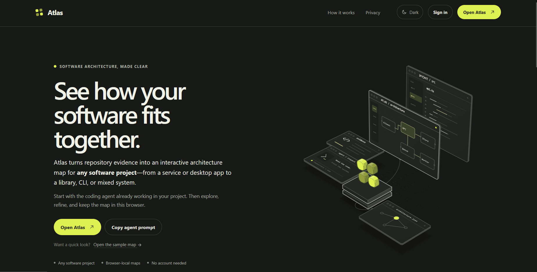 Atlas architecture mapping tool homepage